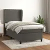 Image de vidaXL Sommier à lattes de lit avec matelas Gris foncé 100x200 cm