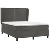 Image de vidaXL Sommier à lattes de lit et matelas Gris foncé 140x190cm Velours
