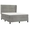 Image de vidaXL Sommier à lattes de lit et matelas Gris clair 140x200cm Velours