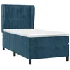 Image de vidaXL Sommier à lattes de lit avec matelas Bleu foncé 90x190 cm