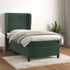 Image de vidaXL Sommier à lattes de lit avec matelas Vert foncé 90x200 cm