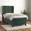 Image de vidaXL Sommier à lattes de lit avec matelas Vert foncé 90x190 cm