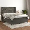 Image de vidaXL Sommier à lattes de lit et matelas Gris foncé 140x200cm Velours