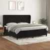 Image de vidaXL Sommier à lattes de lit et matelas Noir 200x200 cm Velours