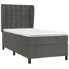 Image de vidaXL Sommier à lattes de lit et matelas Gris foncé 90x190 cm Velours