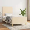 Image de vidaXL Cadre de lit sans matelas crème 90x190 cm tissu
