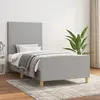 Image de vidaXL Cadre de lit sans matelas gris clair 90x200 cm tissu
