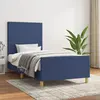 Image de vidaXL Cadre de lit sans matelas bleu 100x200 cm tissu