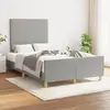 Image de vidaXL Cadre de lit sans matelas gris clair 120x200 cm tissu