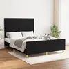 Image de vidaXL Cadre de lit sans matelas noir 140x190 cm tissu