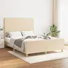 Image de vidaXL Cadre de lit sans matelas crème 140x200 cm tissu
