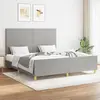 Image de vidaXL Cadre de lit sans matelas gris clair 160x200 cm tissu