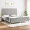 Image de vidaXL Cadre de lit sans matelas gris clair 180x200 cm tissu
