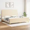 Image de vidaXL Cadre de lit sans matelas crème 200x200 cm tissu