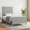 Image de vidaXL Cadre de lit sans matelas gris clair 90x190 cm tissu