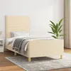 Image de vidaXL Cadre de lit sans matelas crème 90x190 cm tissu