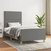 Image de vidaXL Cadre de lit sans matelas gris foncé 90x200 cm tissu