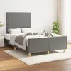 Image de vidaXL Cadre de lit sans matelas gris foncé 120x200 cm tissu