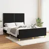 Image de vidaXL Cadre de lit sans matelas noir 140x190 cm tissu