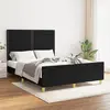 Image de vidaXL Cadre de lit sans matelas noir 140x200 cm tissu