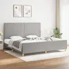 Image de vidaXL Cadre de lit sans matelas gris clair 200x200 cm tissu