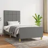 Image de vidaXL Cadre de lit sans matelas gris foncé 80x200 cm tissu