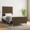 Image de vidaXL Cadre de lit sans matelas marron foncé 90x190 cm tissu