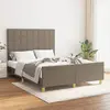 Image de vidaXL Cadre de lit sans matelas taupe 140x190 cm tissu