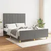 Image de vidaXL Cadre de lit sans matelas gris foncé 140x200 cm tissu
