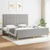 Image de vidaXL Cadre de lit sans matelas gris clair 180x200 cm tissu