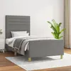 Image de vidaXL Cadre de lit sans matelas gris foncé 80x200 cm tissu