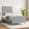 Image de vidaXL Cadre de lit sans matelas gris clair 90x190 cm tissu