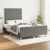 Image de vidaXL Cadre de lit sans matelas gris foncé 120x200 cm tissu