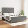 Image de vidaXL Cadre de lit sans matelas gris foncé 140x190 cm tissu