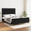 Image de vidaXL Cadre de lit sans matelas noir 140x190 cm tissu