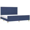 Image de vidaXL Cadre de lit sans matelas bleu 160x200 cm tissu