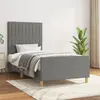Image de vidaXL Cadre de lit sans matelas gris foncé 80x200 cm tissu