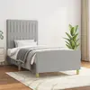 Image de vidaXL Cadre de lit sans matelas gris clair 90x190 cm tissu