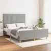 Image de vidaXL Cadre de lit sans matelas gris clair 140x190 cm tissu