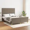 Image de vidaXL Cadre de lit sans matelas taupe 140x190 cm tissu