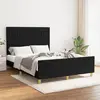 Image de vidaXL Cadre de lit sans matelas noir 140x200 cm tissu