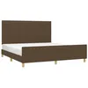 Image de vidaXL Cadre de lit sans matelas marron foncé 160x200 cm tissu