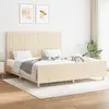 Image de vidaXL Cadre de lit sans matelas crème 160x200 cm tissu