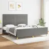 Image de vidaXL Cadre de lit sans matelas gris foncé 180x200 cm tissu