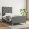 Image de vidaXL Cadre de lit sans matelas gris foncé 80x200 cm tissu