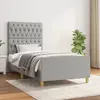 Image de vidaXL Cadre de lit sans matelas gris clair 90x190 cm tissu