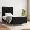 Image de vidaXL Cadre de lit sans matelas noir 90x200 cm tissu