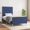 Image de vidaXL Cadre de lit sans matelas bleu 100x200 cm tissu