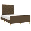 Image de vidaXL Cadre de lit sans matelas marron foncé 120x200 cm tissu