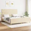 Image de vidaXL Cadre de lit sans matelas crème 160x200 cm tissu